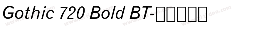 Gothic 720 Bold BT字体转换